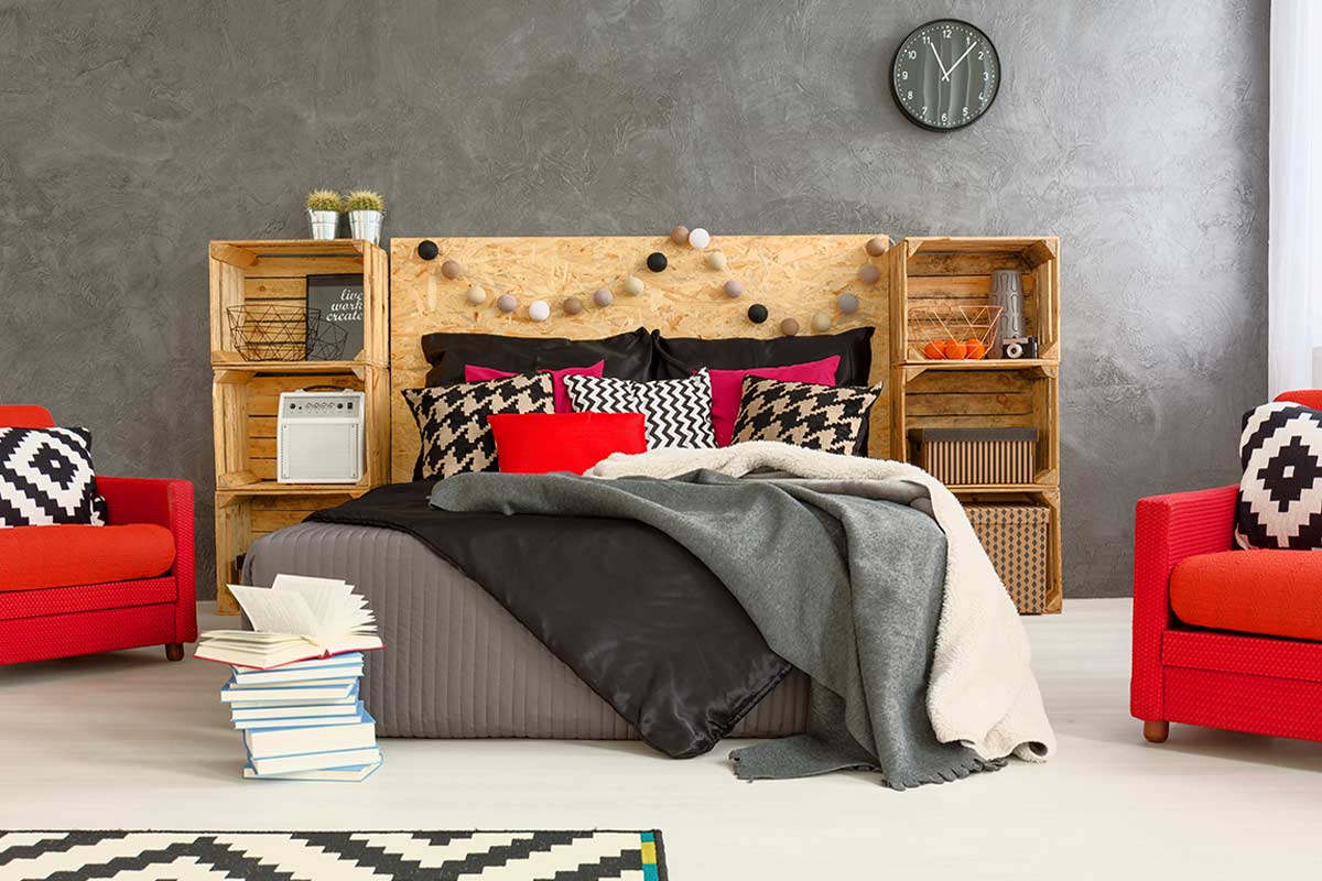 Letto con testiera fai da te