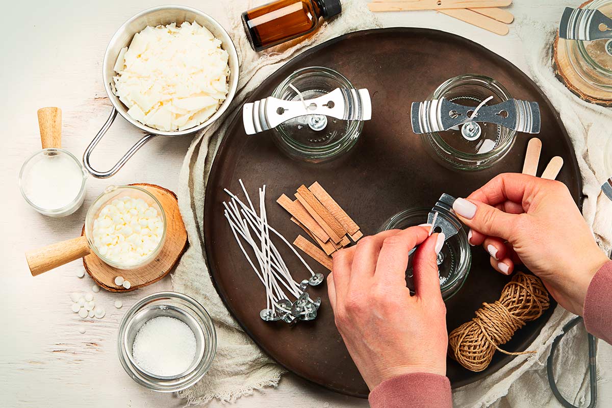 Candele fai da te che bruciano bene: il segreto è lo stoppino